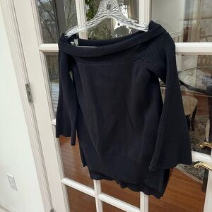 Anthropologie Black Off-Shoulder Sweater